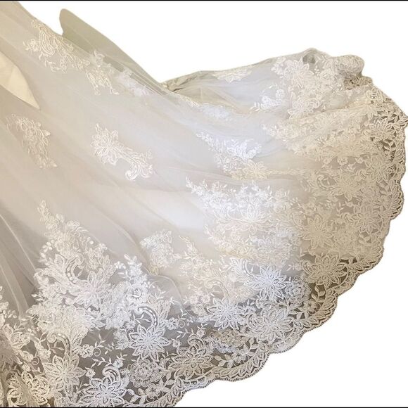 Mori Lee Wedding Dress 5370 Lace Embroidered Sash - Picture 5 of 12